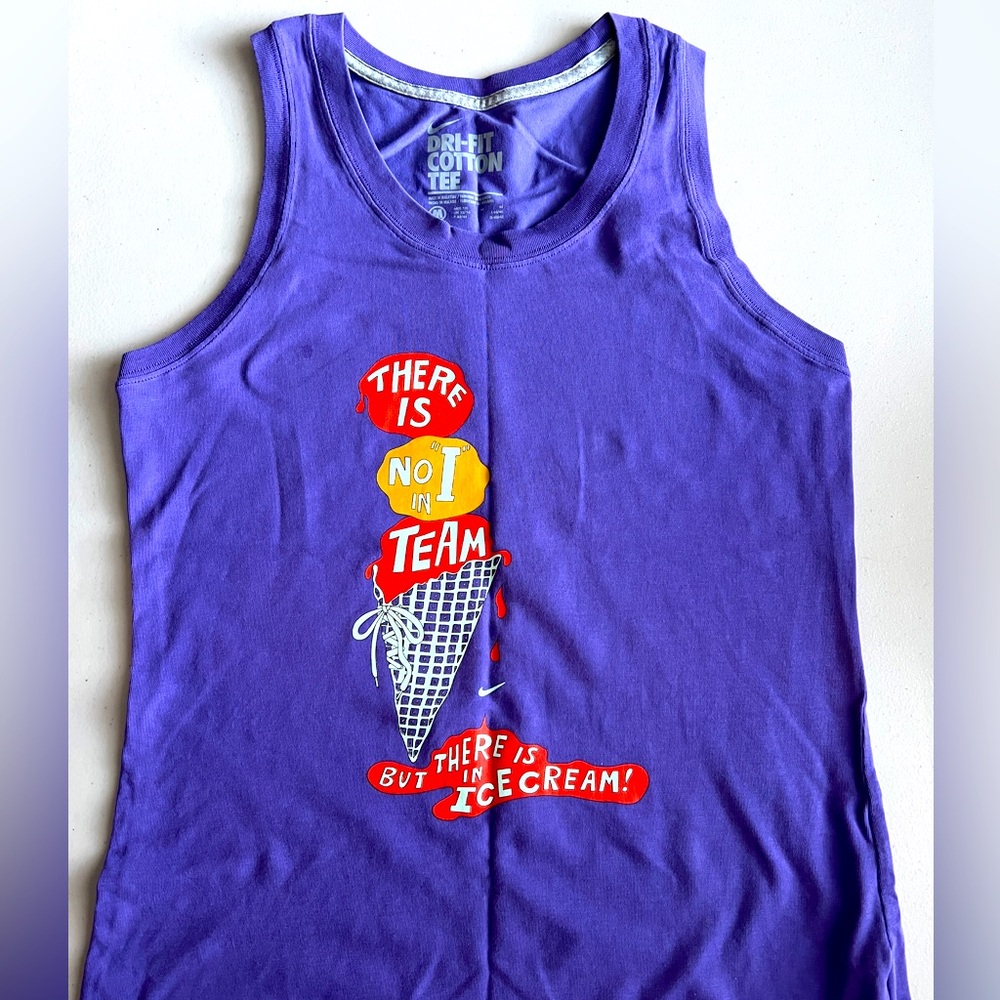 💜🧡🍦NIKE DRI FIT Purple Ice Cream Tee Tank Top